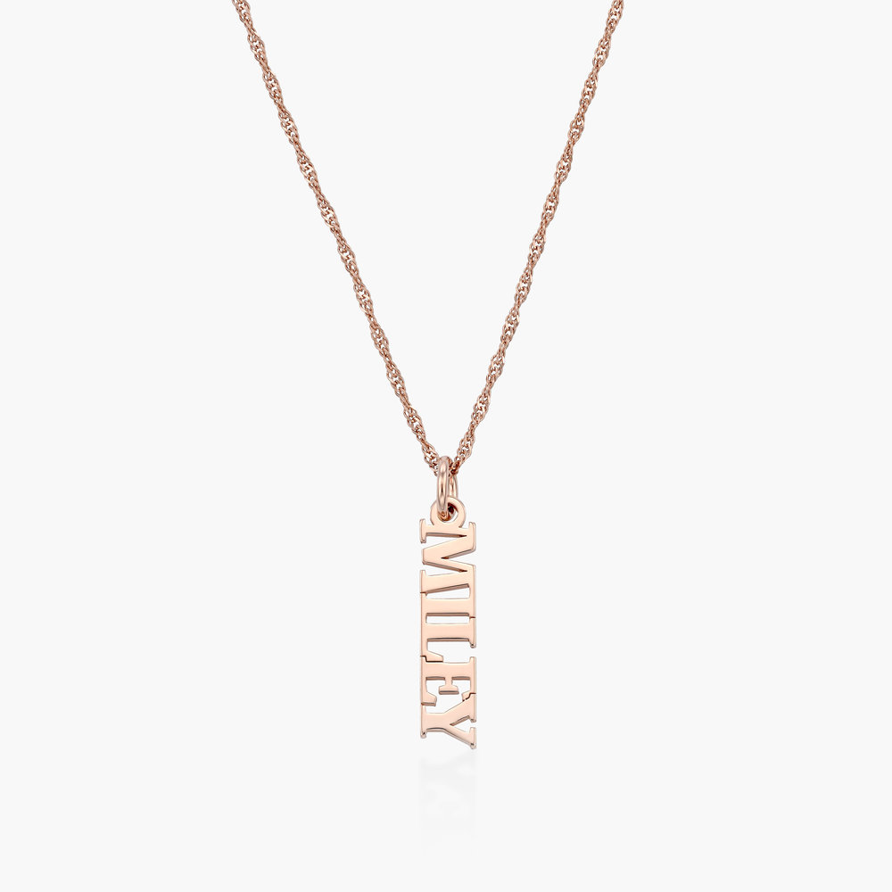 Singapore Chain Name Necklace - Rose Gold Plated - 1 product photo