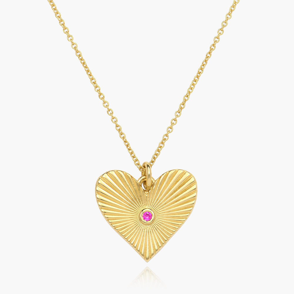Heart Medallion Necklace - Gold Vermeil product photo