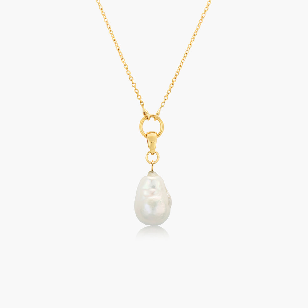 Ariel White Pearl Necklace - Gold Plated