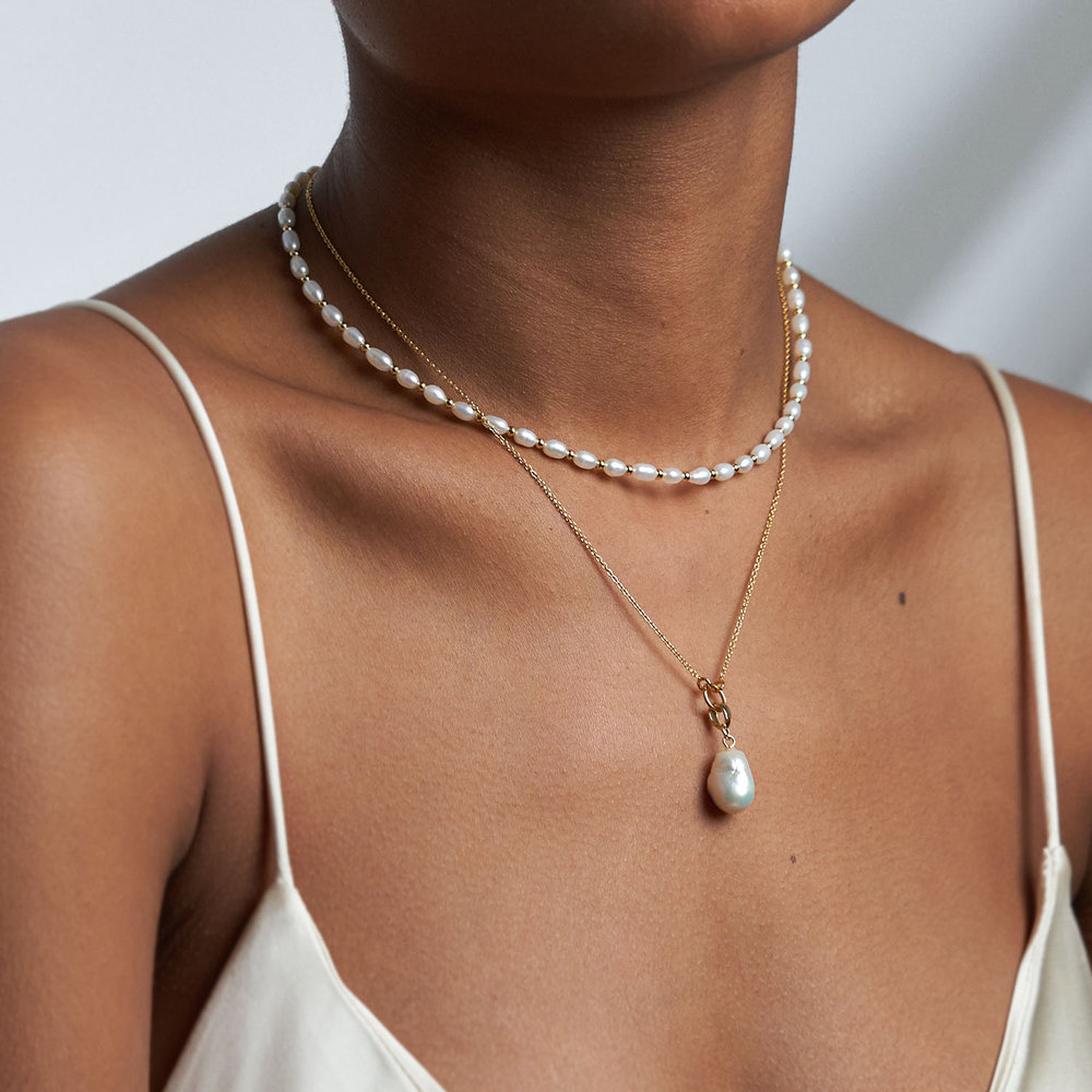 Luisa Genuine Pearl Beaded Necklace - 2 product photo