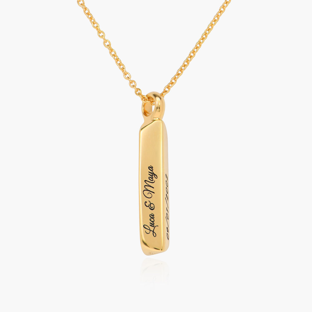 Block Bar Necklace - Gold Vermeil - 1 product photo