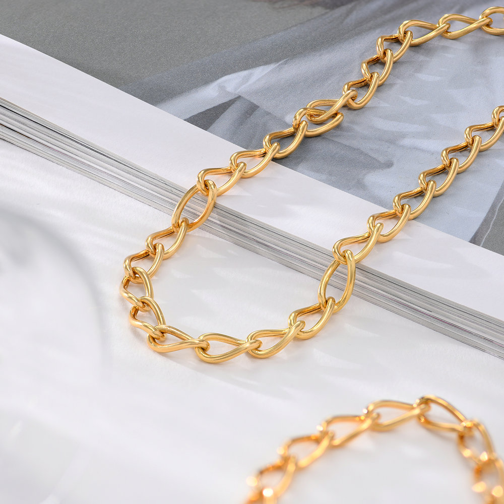 Oval Link Chain Necklace- Gold Vermeil - 1 product photo