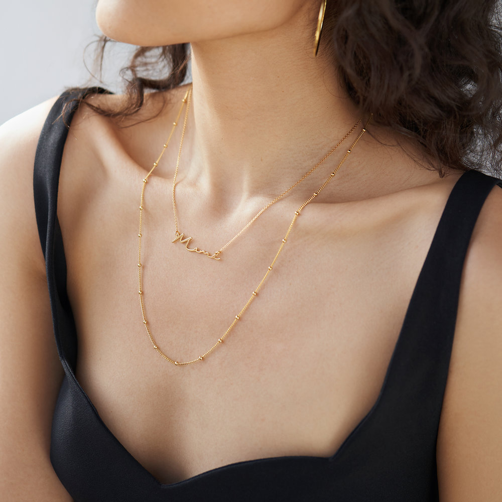 MAMA Signature Necklace- Gold Vermeil - 1 product photo