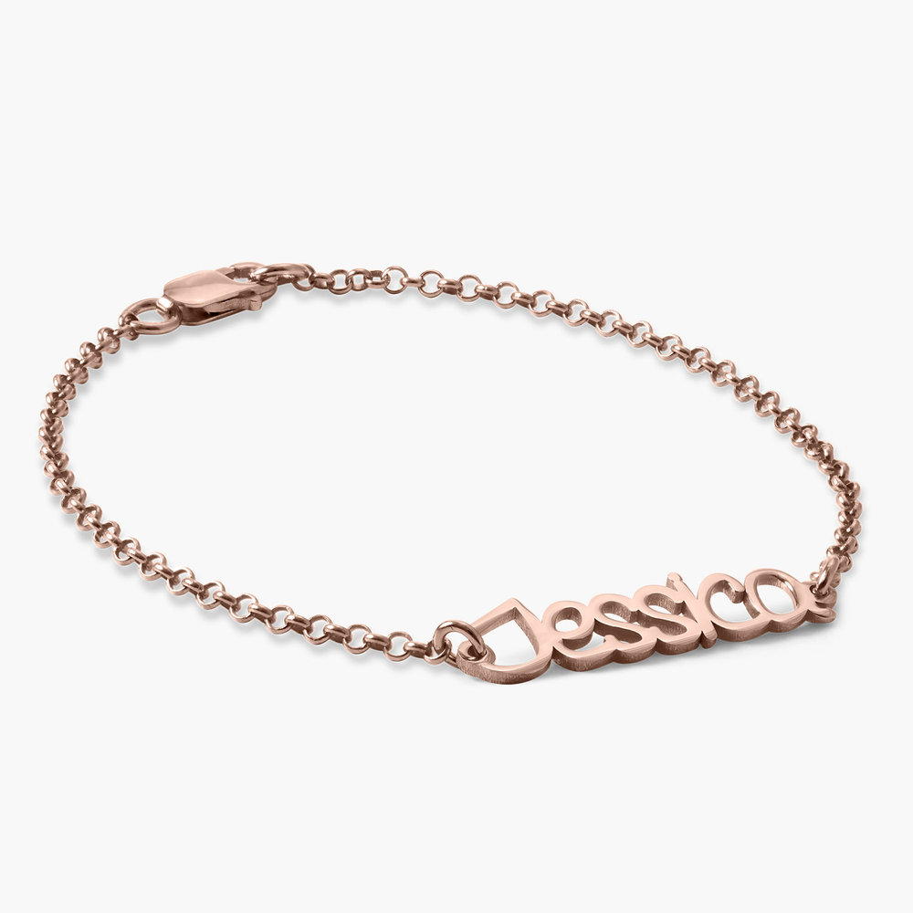 Pixie Name Bracelet - Rose Gold Plated - 1 product photo