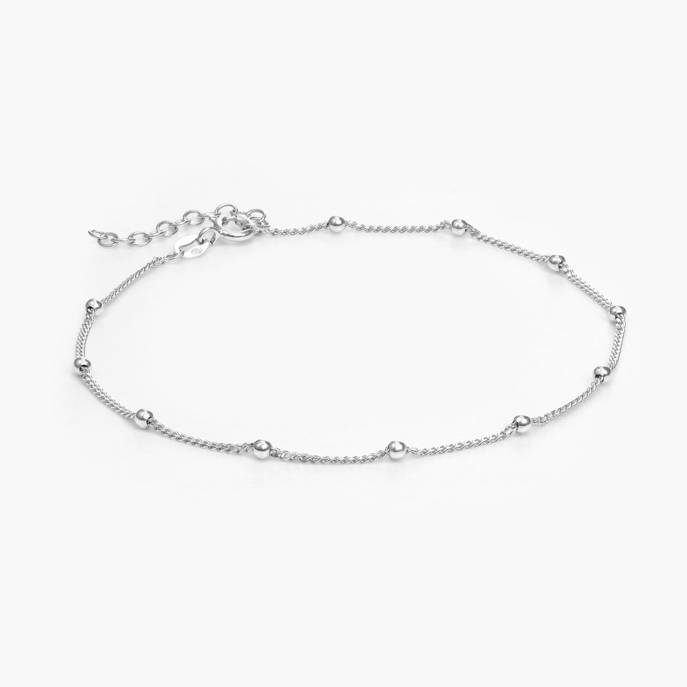 Bobble Chain Anklet/Bracelet - Sterling Silver