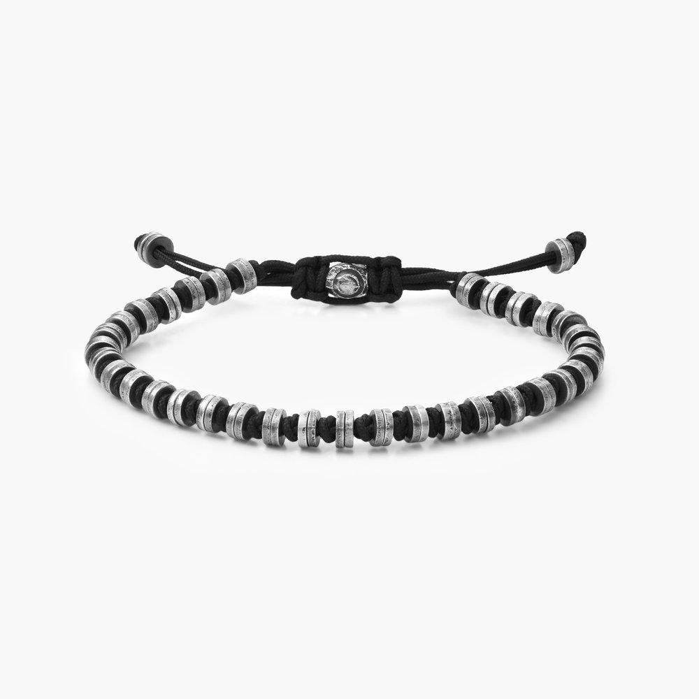 Jaden Silver Beads Bracelet for Men