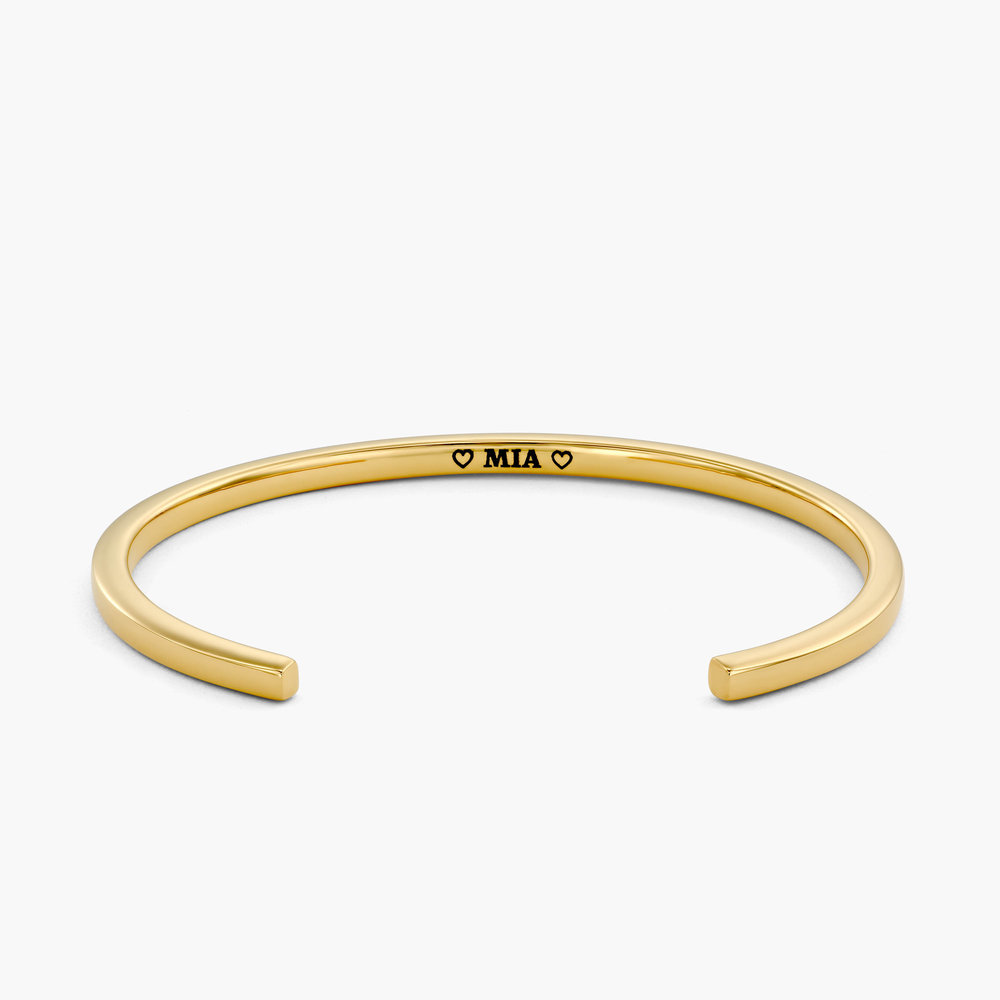 Megan Custom square Cuff Bracelet - Gold Plating