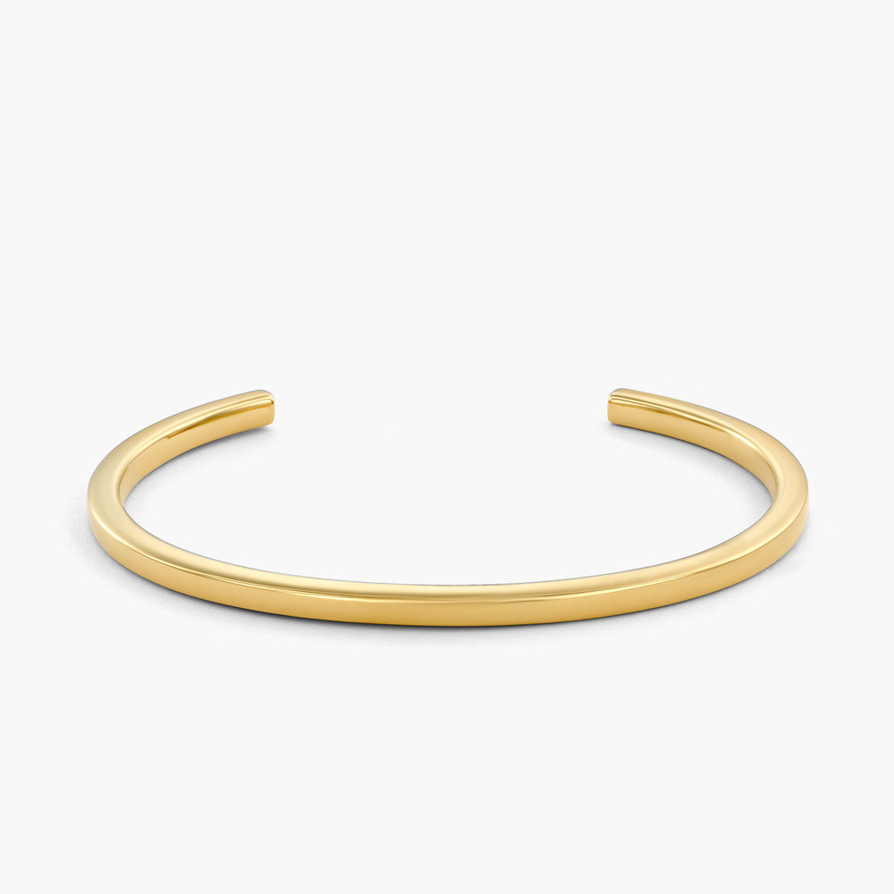 Megan Custom square Cuff Bracelet - Gold Plating - 1