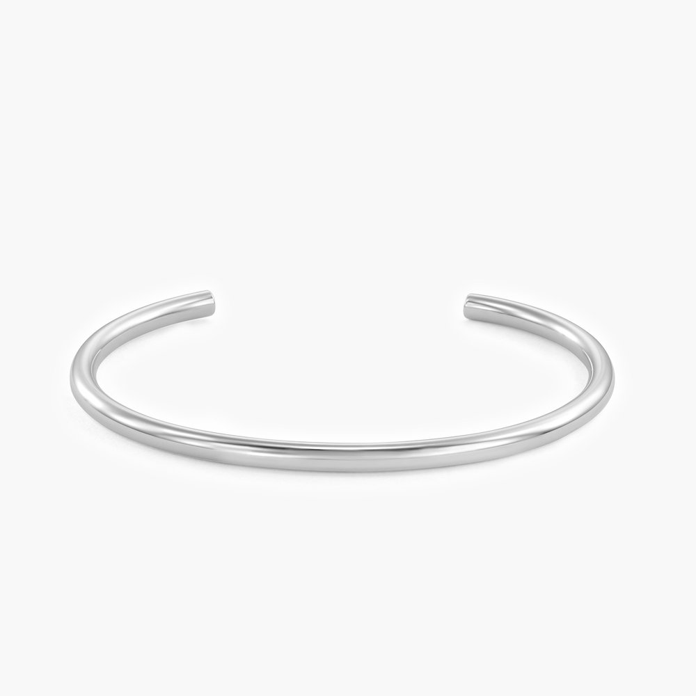Megan Custom round Cuff Bracelet - Sterling Silver - 1