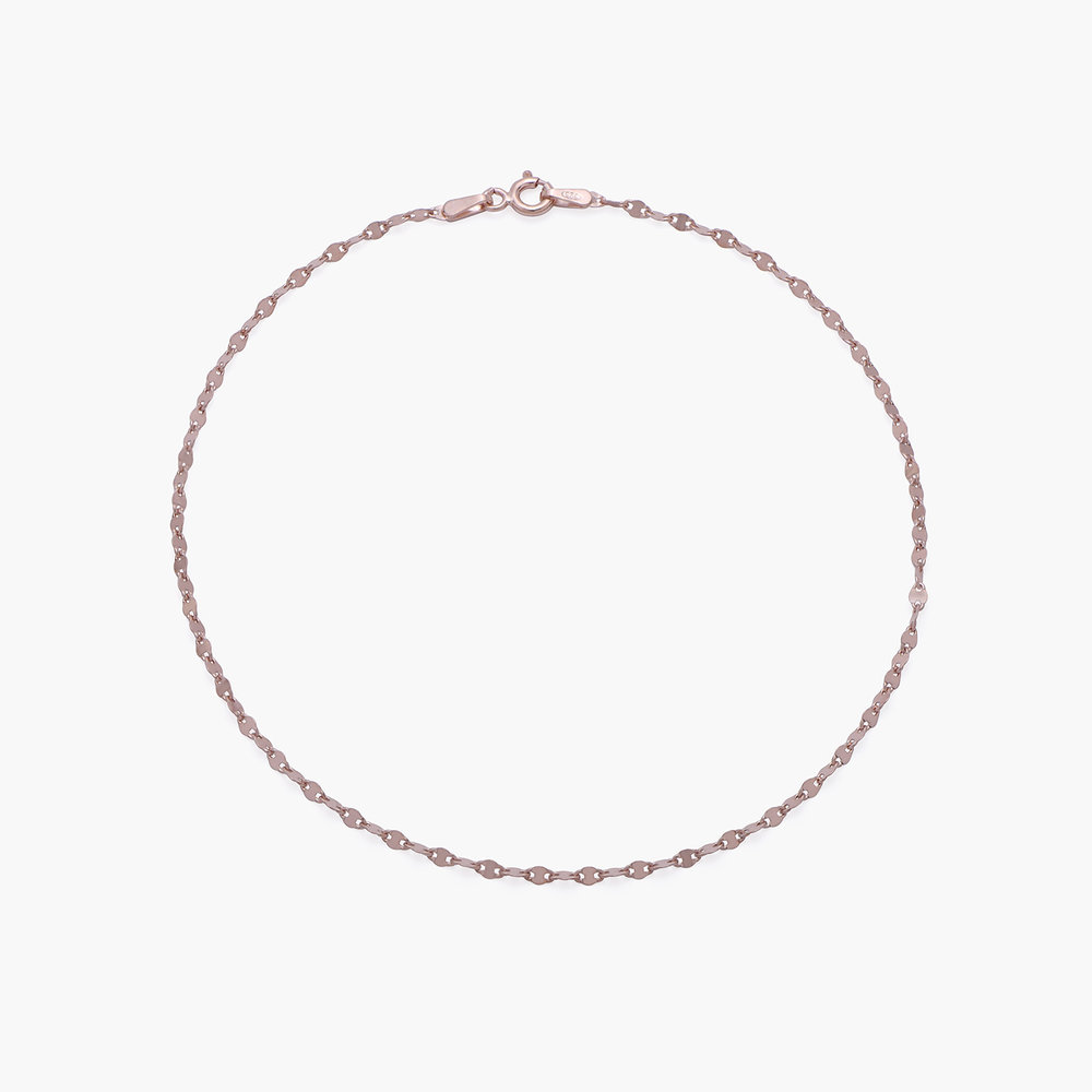 Margo Mirror Chain Bracelet/Anklet - Rose Gold Plating - 1 product photo