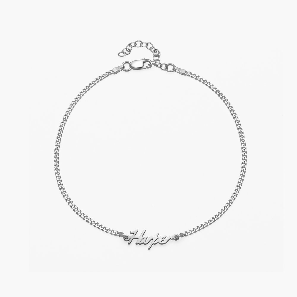 Allora Name Ankle Bracelet - Sterling Silver product photo
