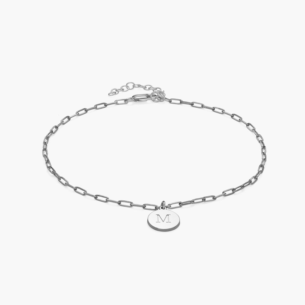Lilian Initial Anklet Chain - Sterling Silver