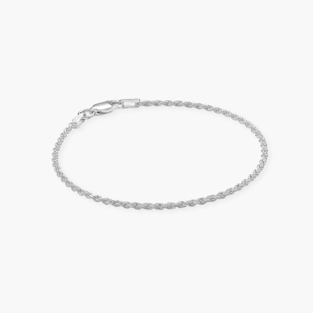 Rope Chain Bracelet - Silver - 1 product photo