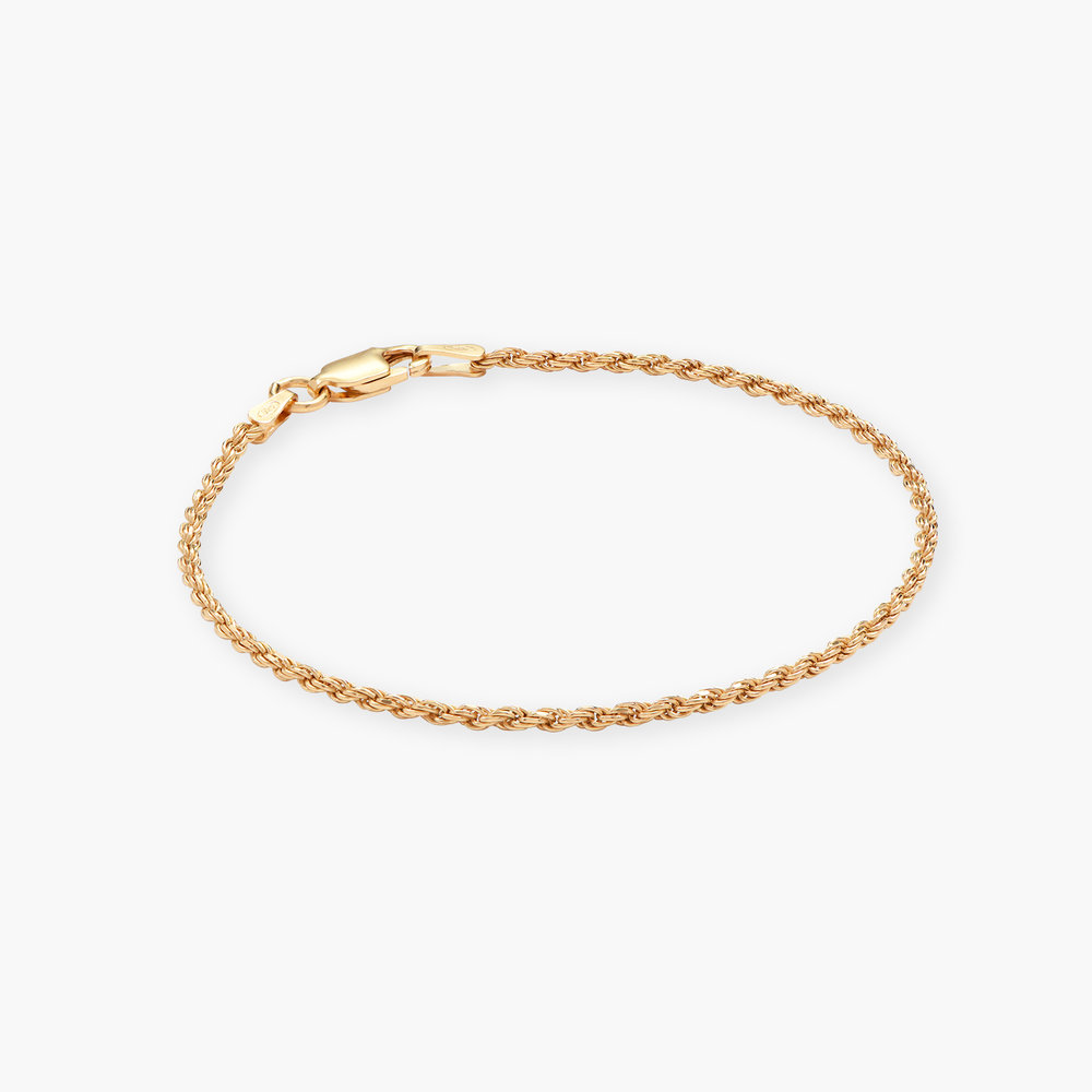 Rope Chain Bracelet - Gold Plated - 1 product photo