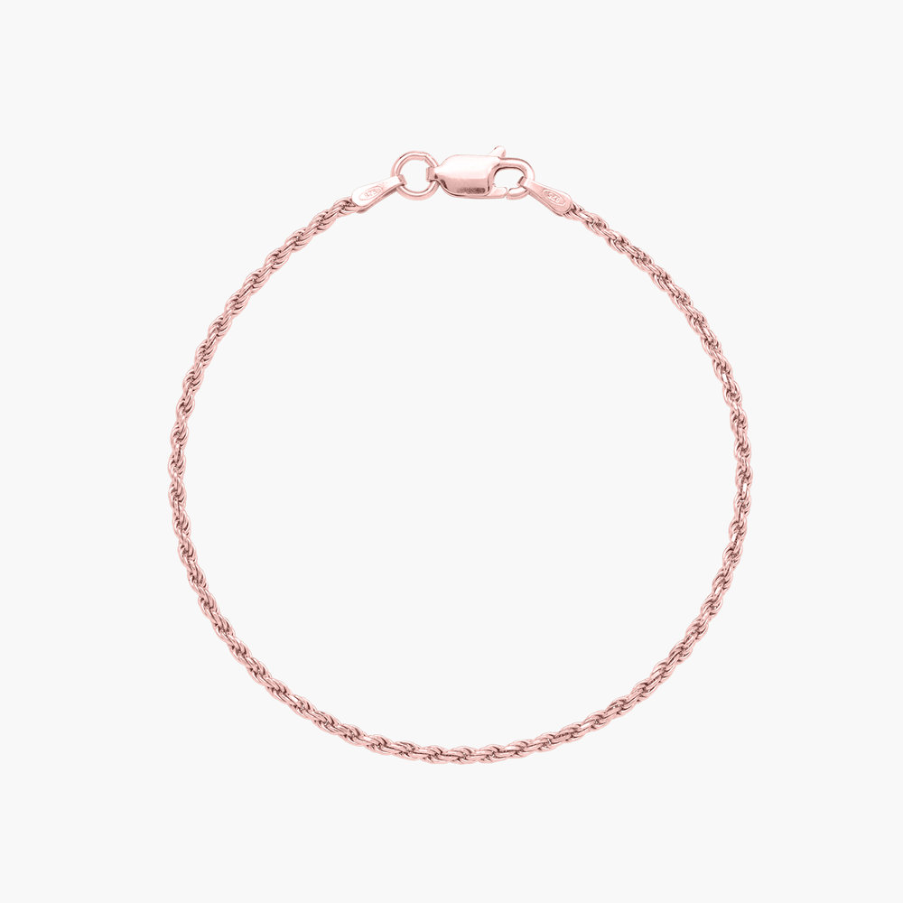 Rope Chain Bracelet - Rose Gold Plated