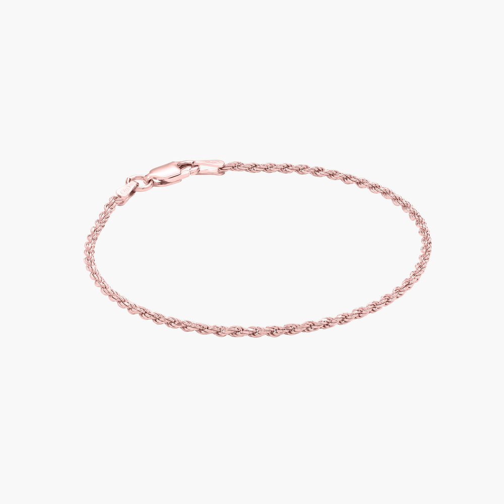 Rope Chain Bracelet - Rose Gold Plated - 1