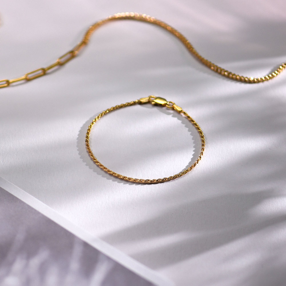 Rope Chain Bracelet - Gold Vermeil - 2 product photo