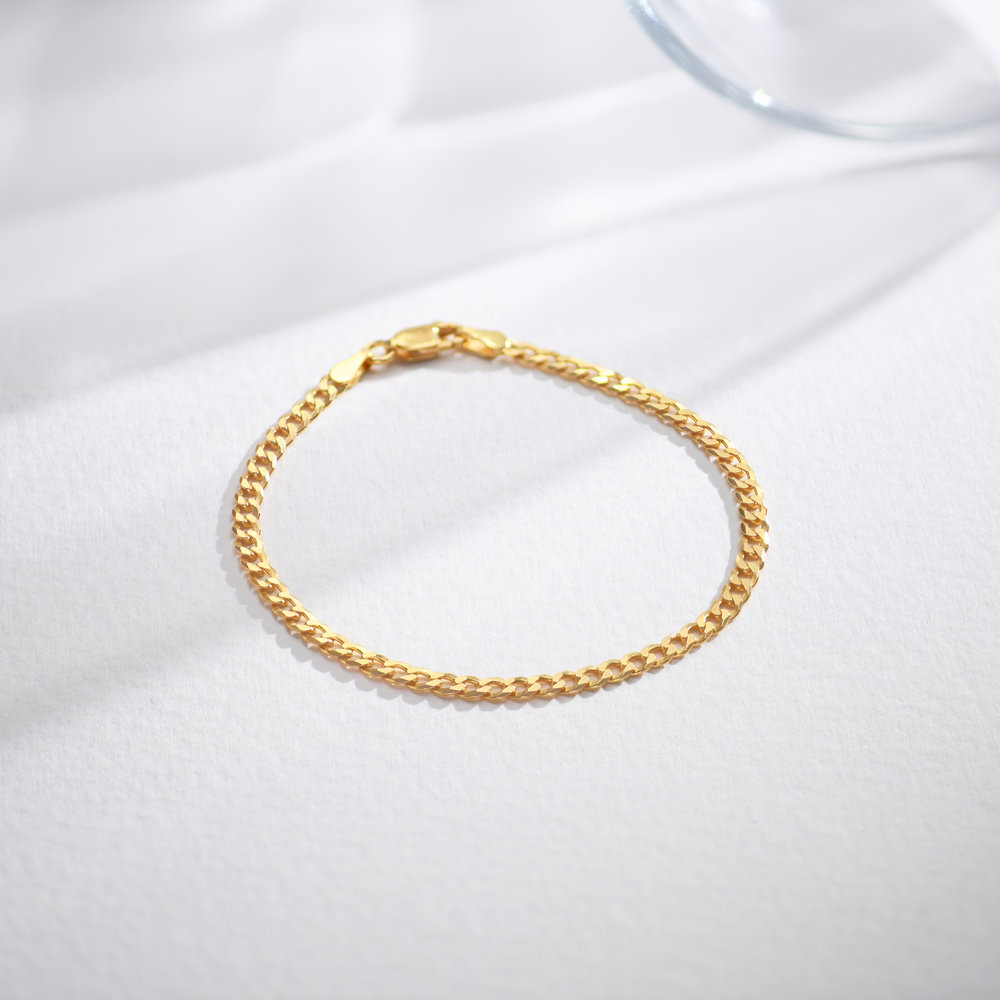 Bold Curb Chain Bracelet - Gold Vermeil - 2