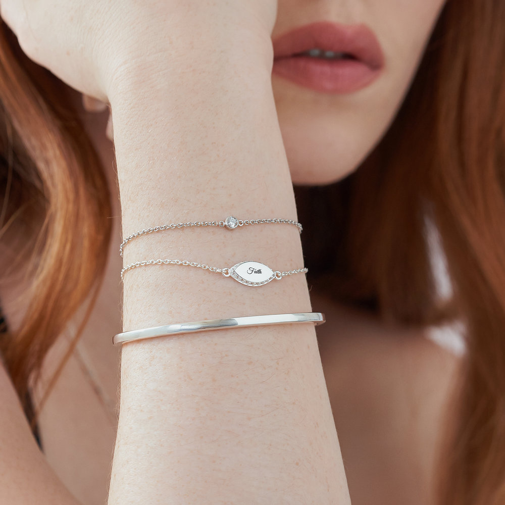 Anya Marquise Bracelet - Sterling Silver - 4 product photo