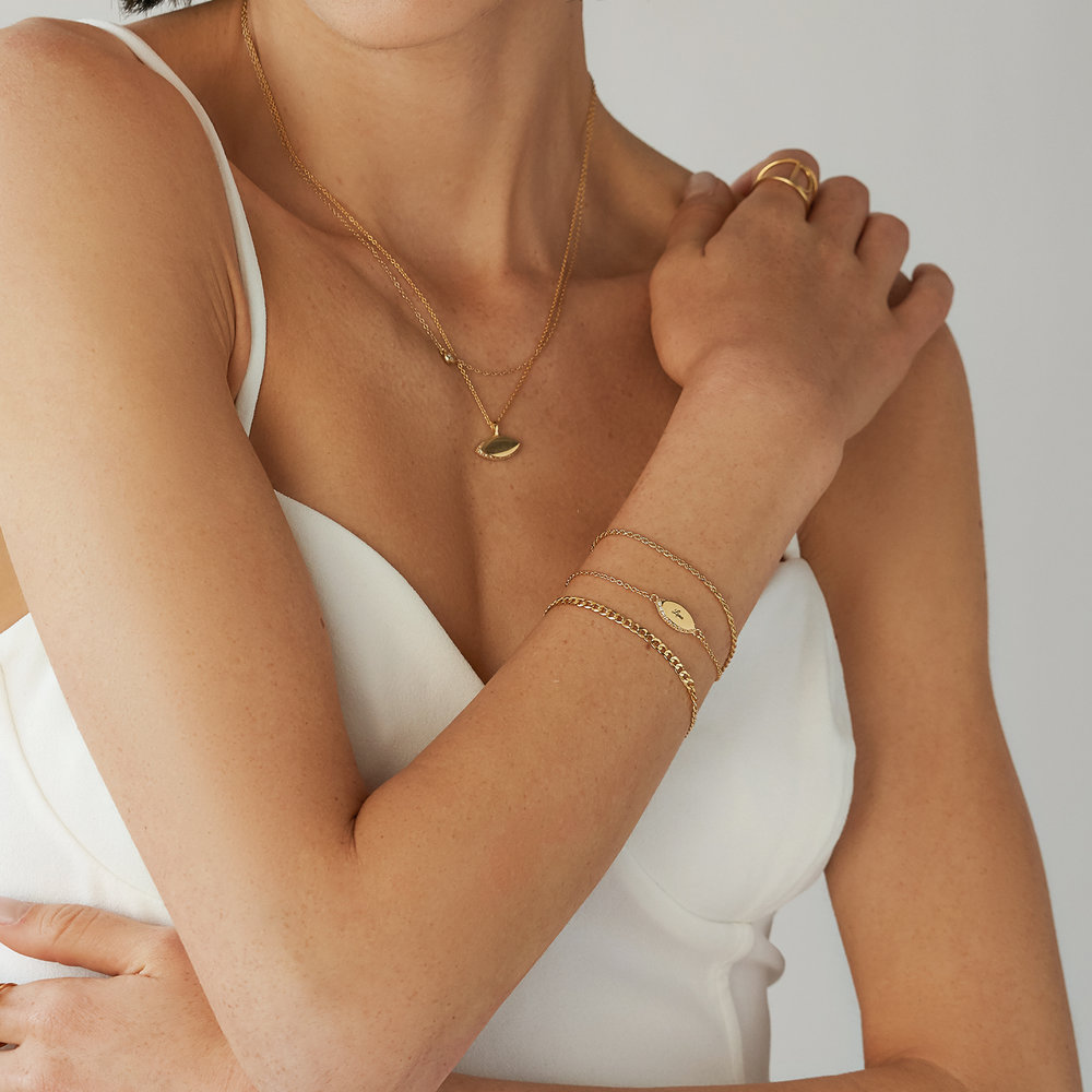 Anya Marquise Bracelet - Gold Vermeil - 3 product photo