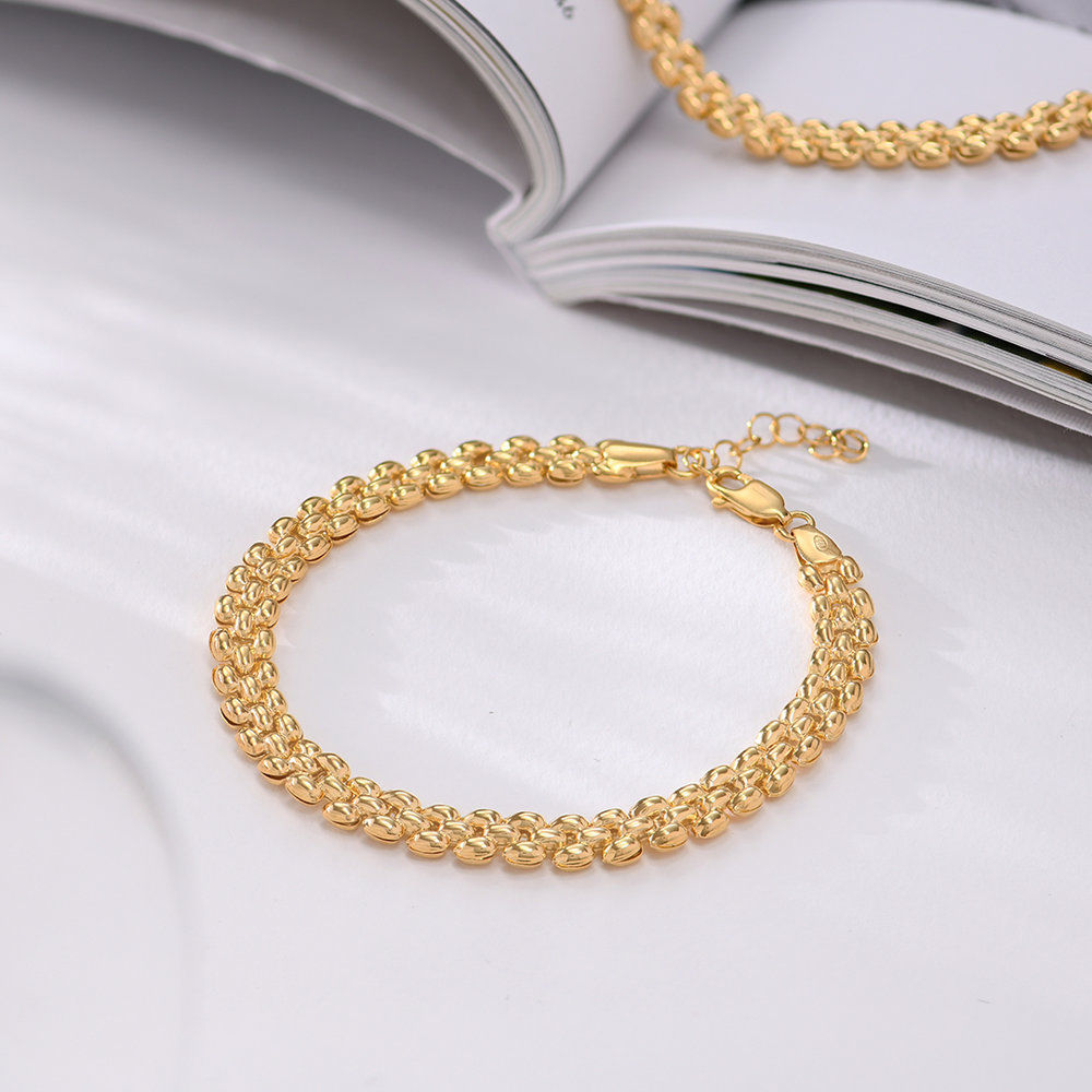 Texture Chain Bracelet- Gold Vermeil - 2