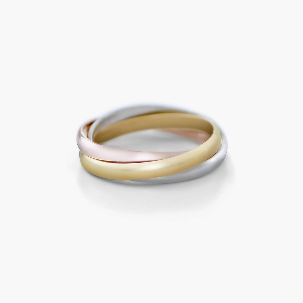 Tri-Color Ring- Mixed Gold Plating