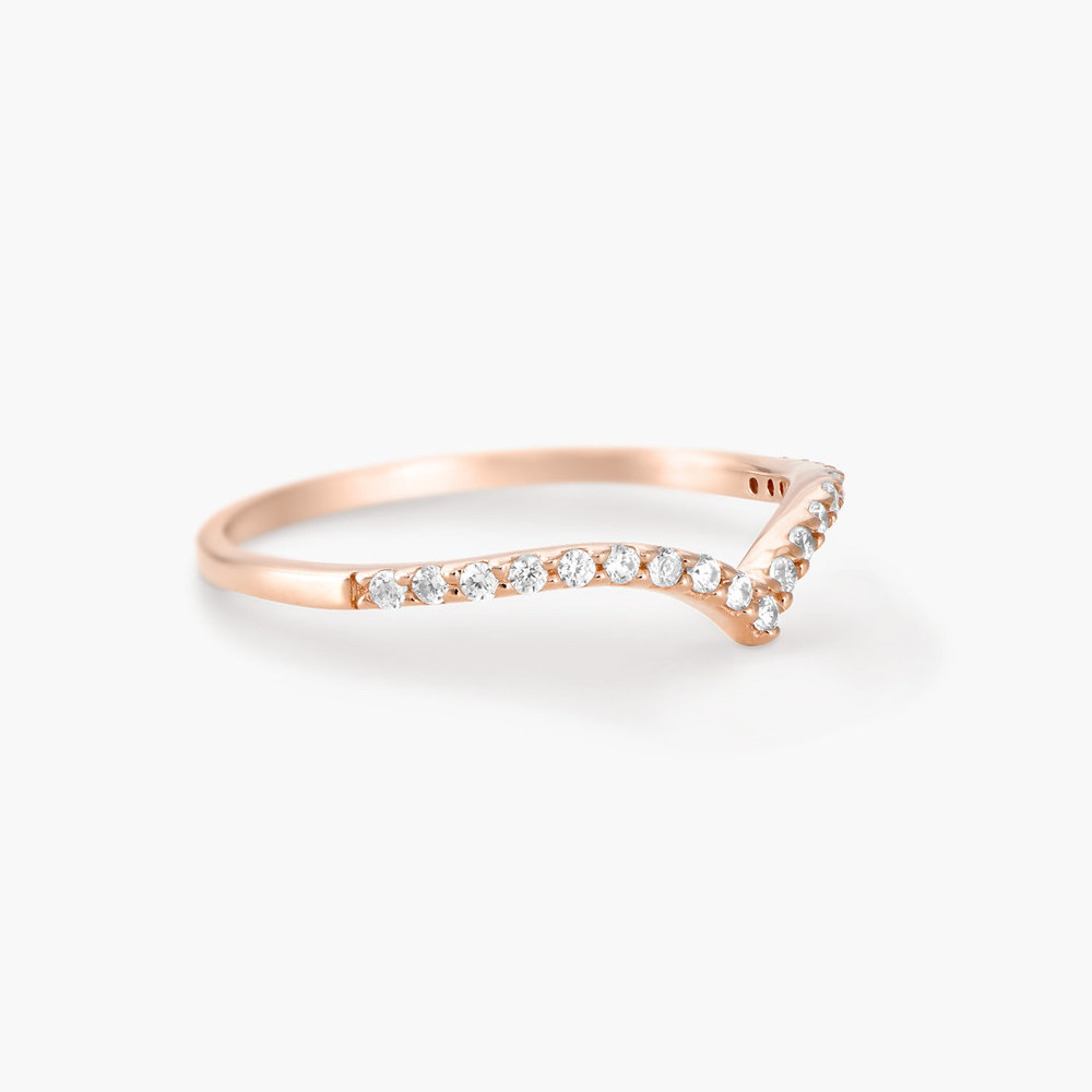 Serenity Wishbone Ring - Rose Gold Plated - 1 product photo