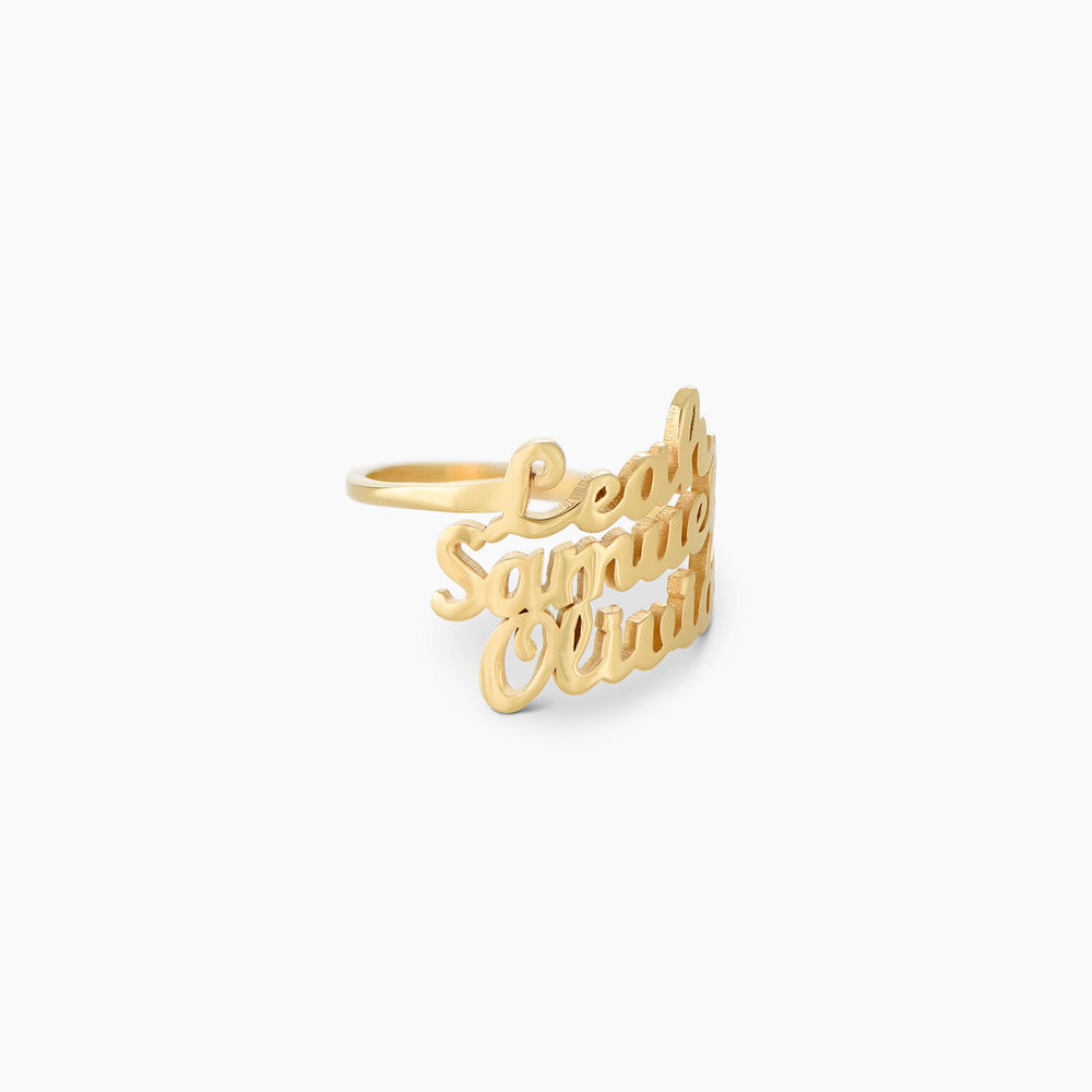 Three’s A Charm Name Ring - Vermeil - 1 product photo
