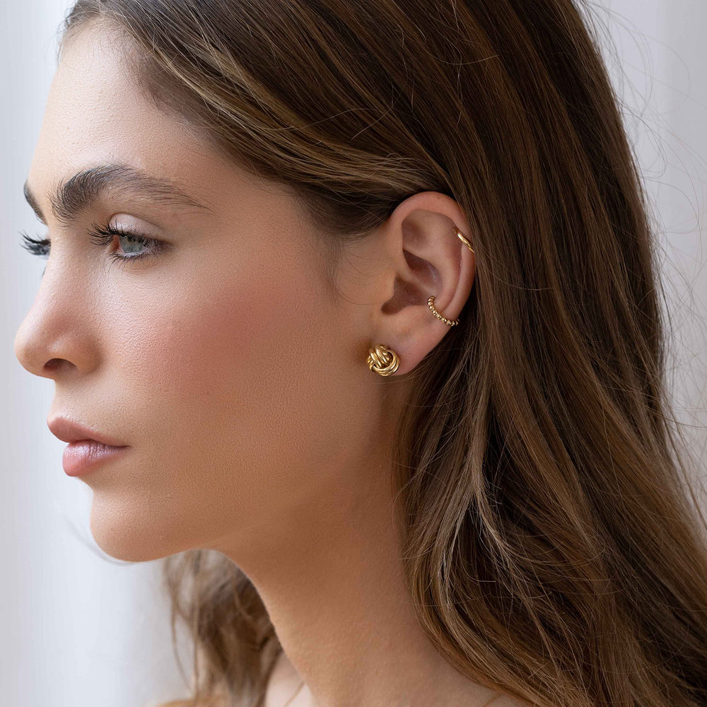 Forget Me Knot Earrings - Gold Plated - 2 product photo