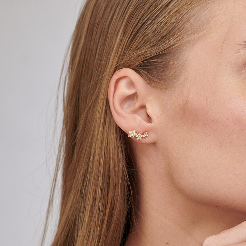Constellation Ear Climbers - Gold Plated - 2 product photo