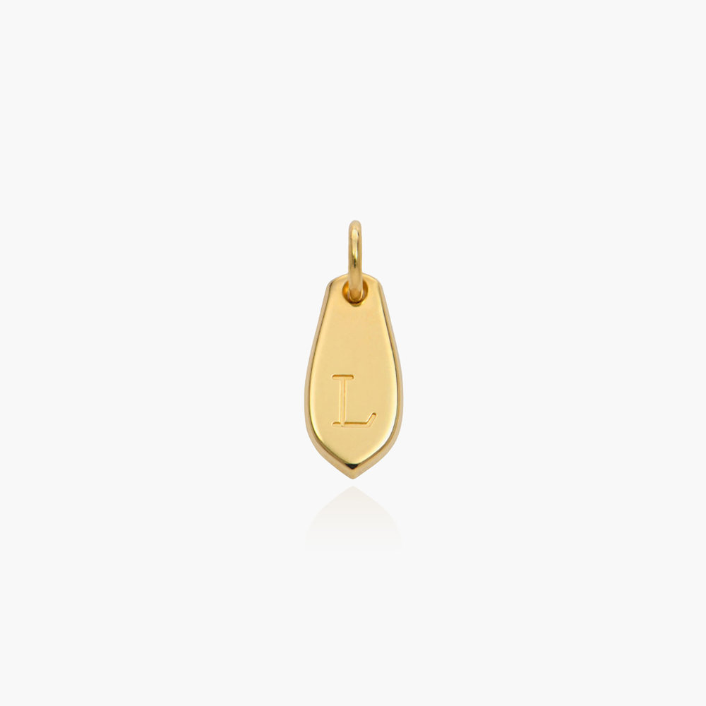Willow Drop Initial Charm- 10k Solid Gold