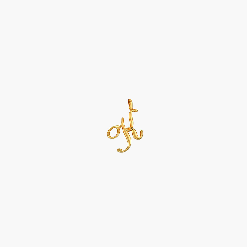 Nina Classic Initial Music Note Charm - Gold Plating