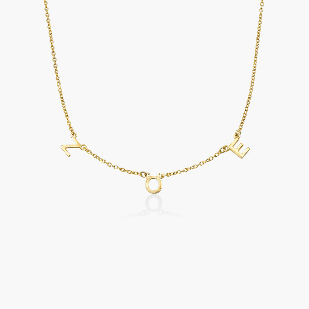 Inez Initial Necklace - 14K Solid Gold product photo