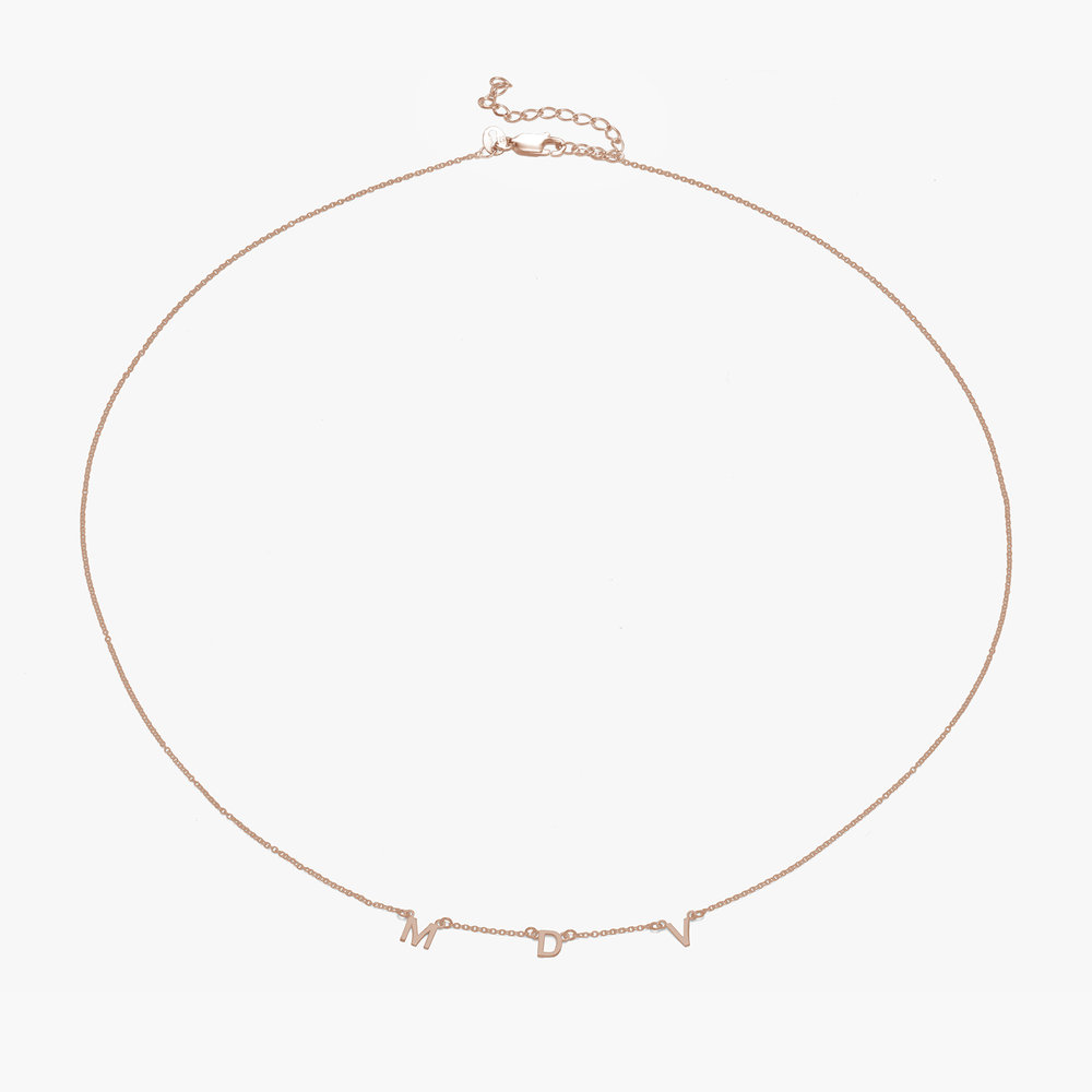 Inez Initial Necklace - Rose Gold Plated - 1