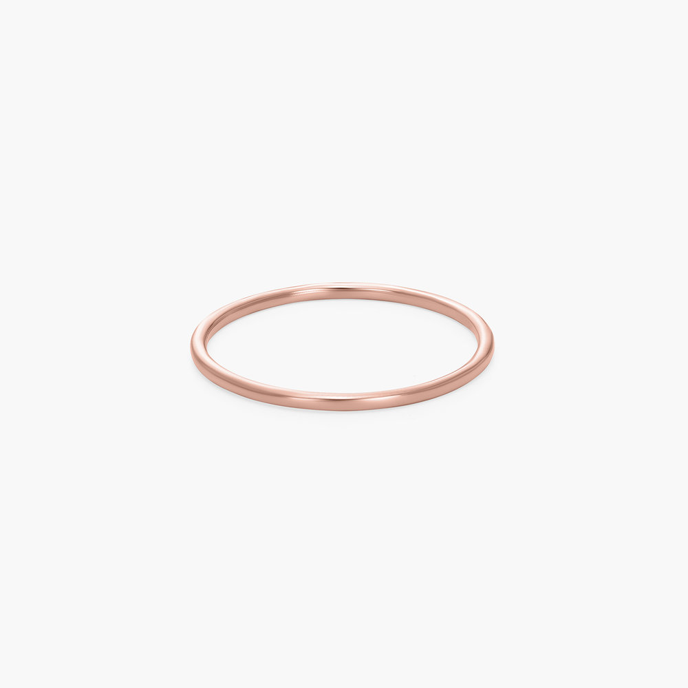 Smooth Hailey Stackable Ring - Rose Gold Plated product photo
