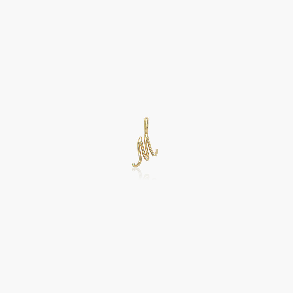 Nina mini initial musical charm - 14k solid gold