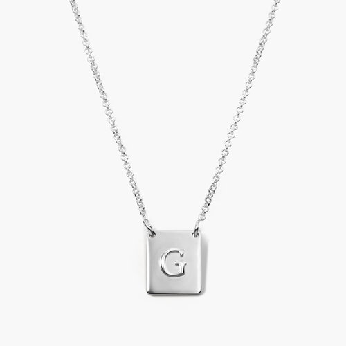 Pop Up Initial Necklace - Silver product photo