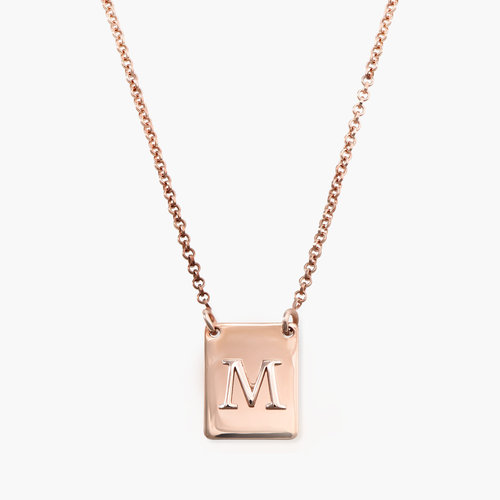 Pop Up Initial Necklace - Rose Gold Plated product photo