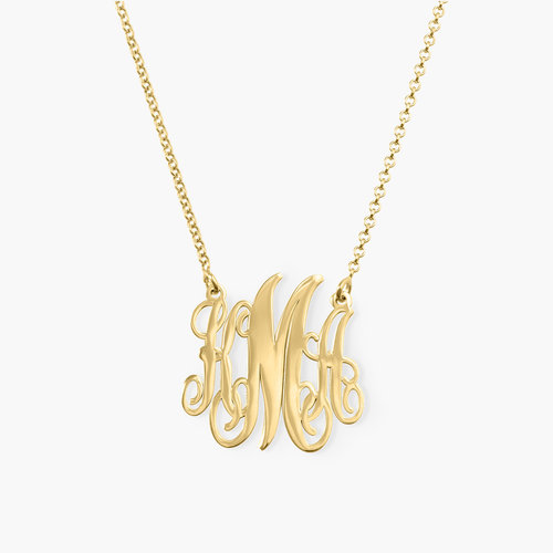 Monogram Necklace - Gold Plated product photo