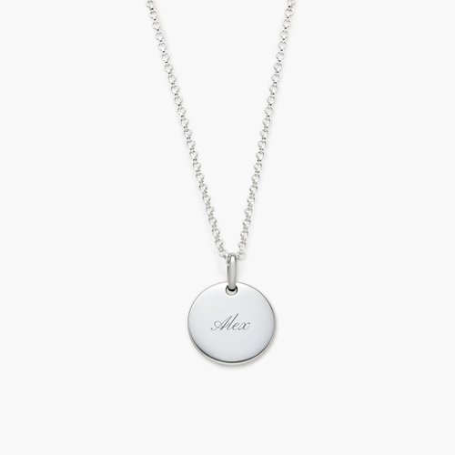 Luna Round Necklace - Silver product photo
