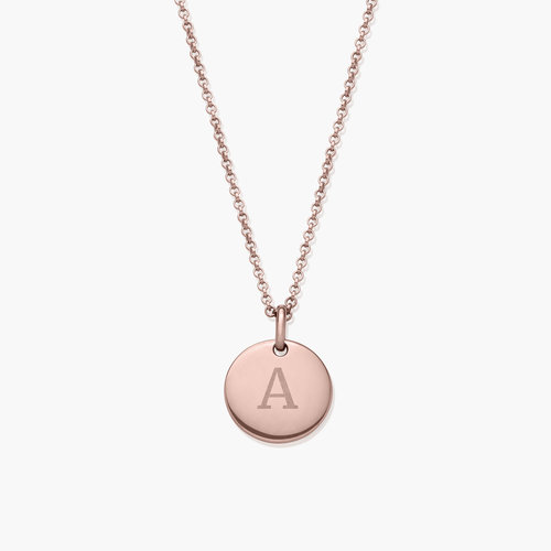 Luna Round Necklace - Rose Gold Plated product photo
