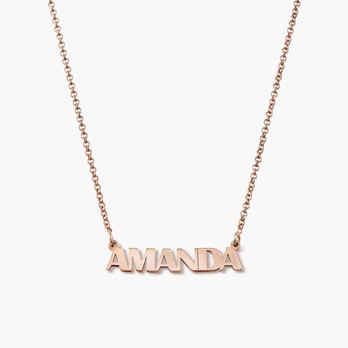 Gatsby Name Necklace - Rose Gold Plated product photo