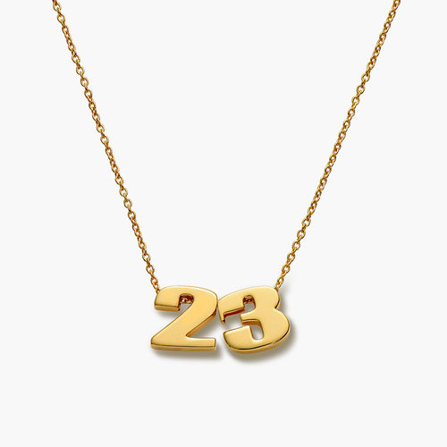 Number Necklace - Gold Plated product photo