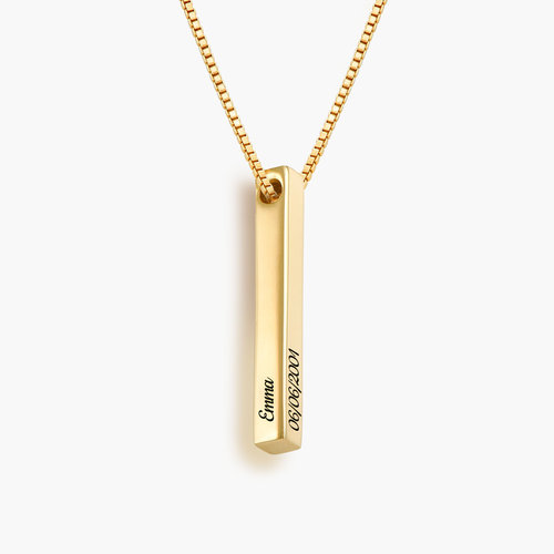 Pillar Bar Necklace - Gold Plated photo du produit