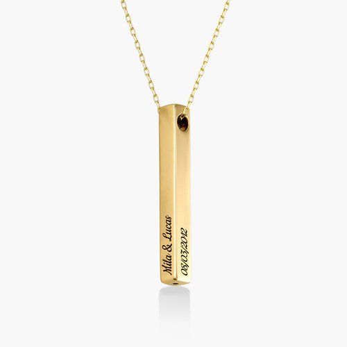 Pillar Bar Necklace - 10K Solid Gold product photo