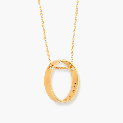 Caroline Circle Necklace - Gold Vermeil product photo