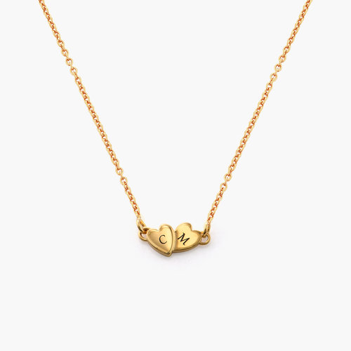 Interlocking Heart Necklace - Gold Vermeil product photo
