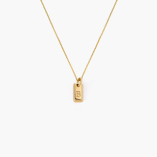 Lucille Tag Necklace - Gold Plated product photo