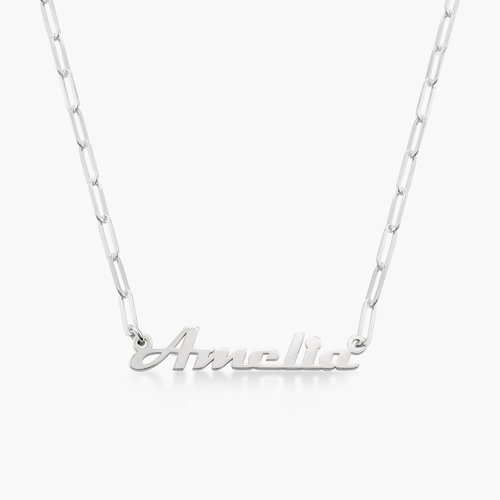 Link Chain Name Necklace - Sterling Silver product photo