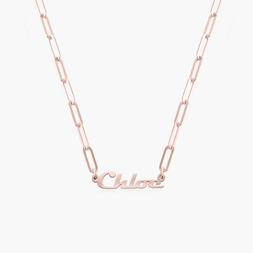 Link Chain Name Necklace - Rose Gold Plated product photo